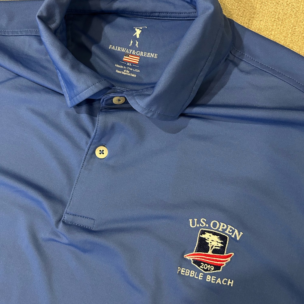 Fairway & Greene US Open Blue Golf Polo